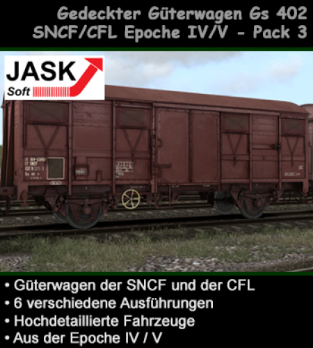 Gedeckter Güterwagen Gs 402 SNCF/CFL Epoche IV/V